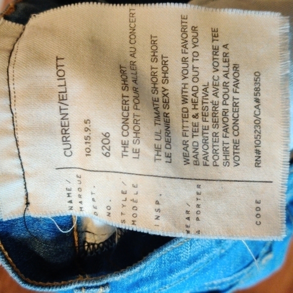 Current Elliott denim shorts 25 - Picture 6 of 6